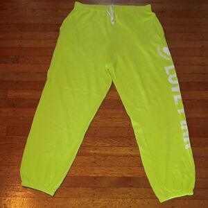 PINK Victoria's Secret Neon Yellow Girls' Jogger Sweatpants